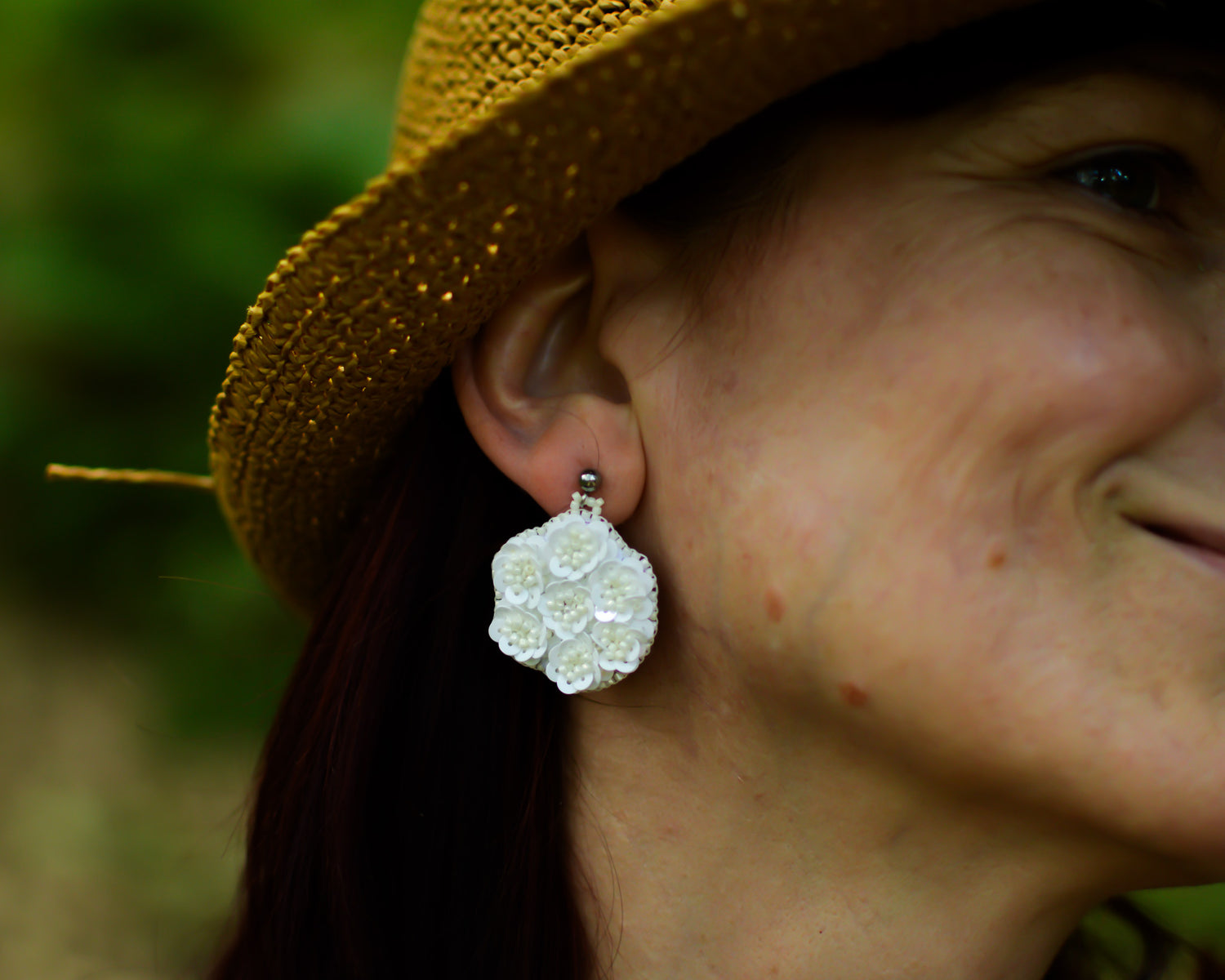 Embroidered Earrings