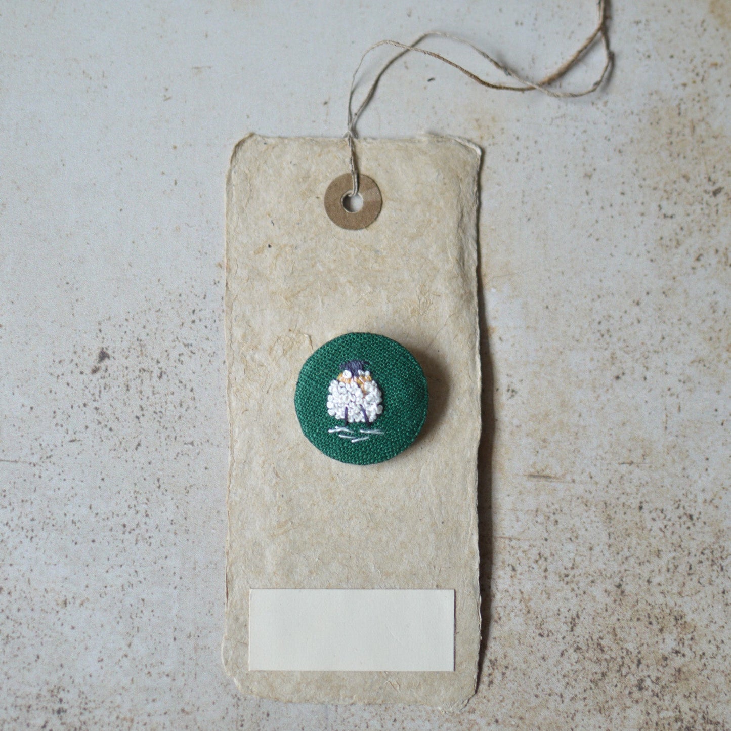 Sheep in Winter Hat Embroidered Badge – 3 cm