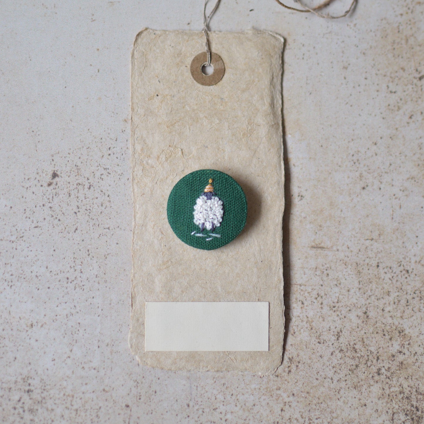 Sheep in Winter Hat Embroidered Badge – 3 cm