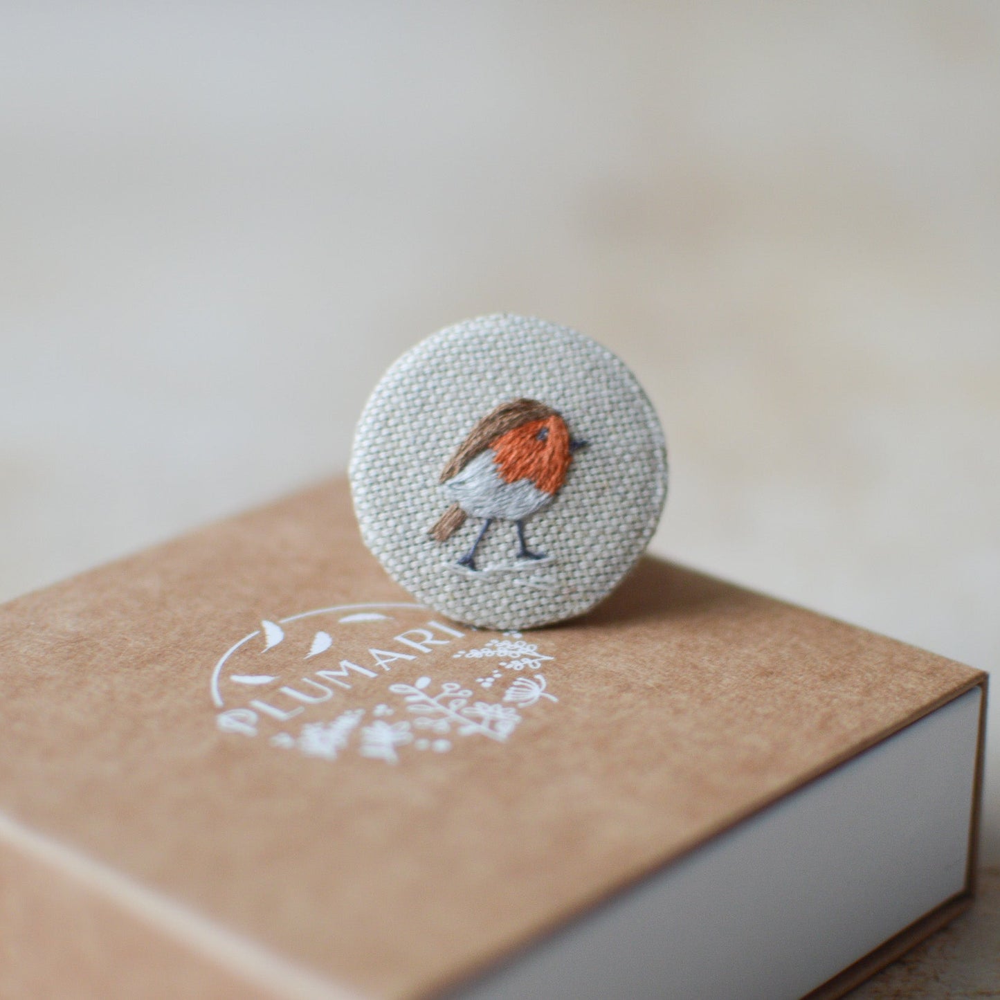 Robin Embroidered Badge – 3 cm