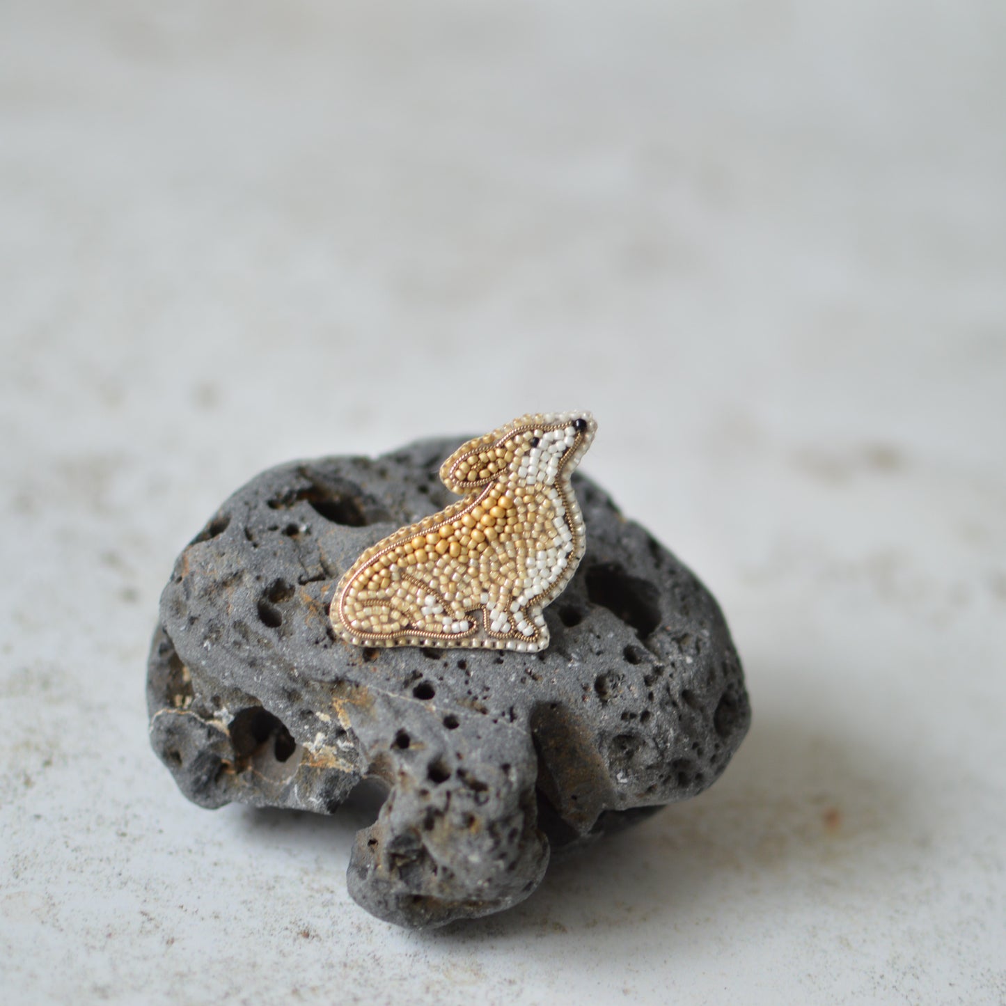 Corgi Bead Embroidery Brooch