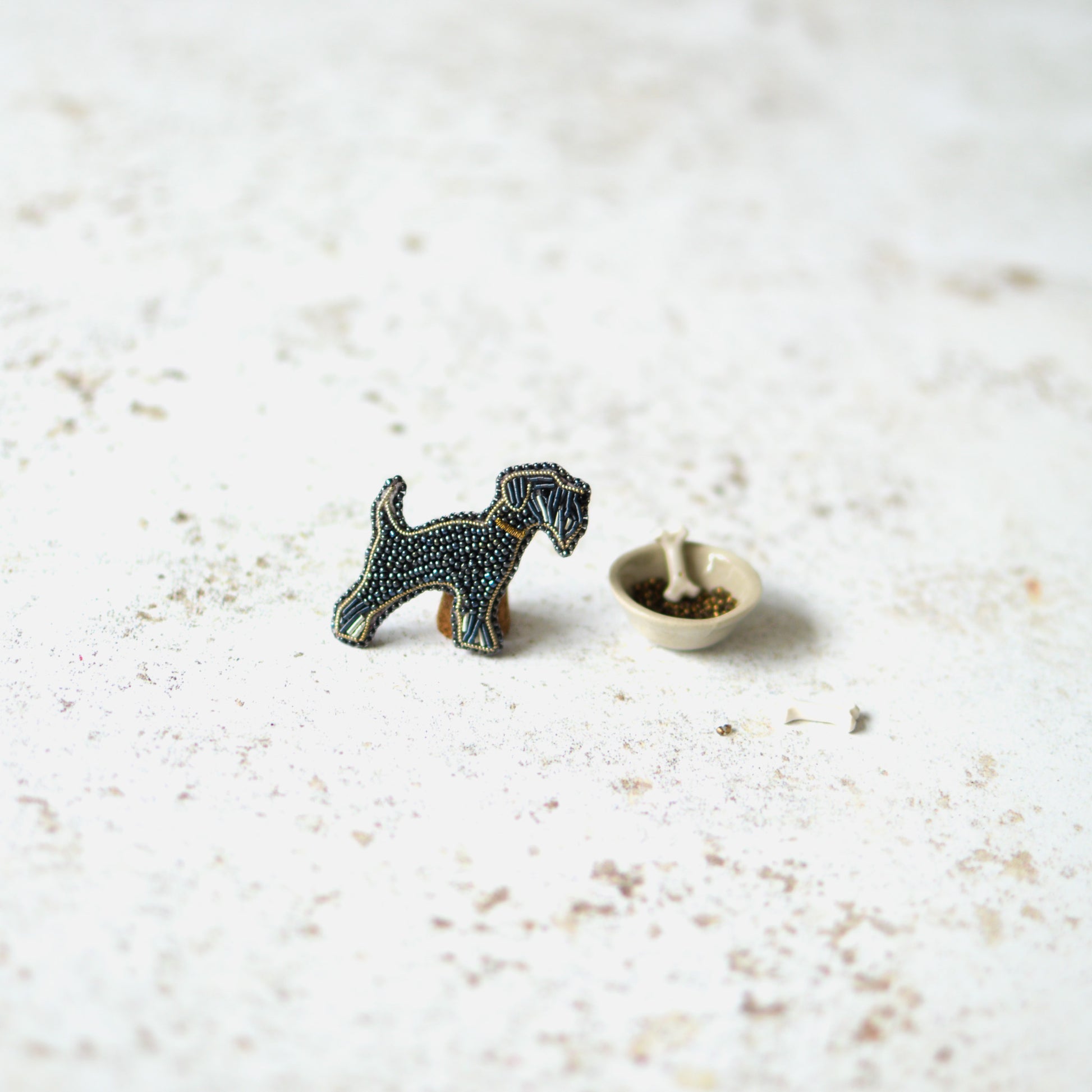 Black Schnauzer Brooch