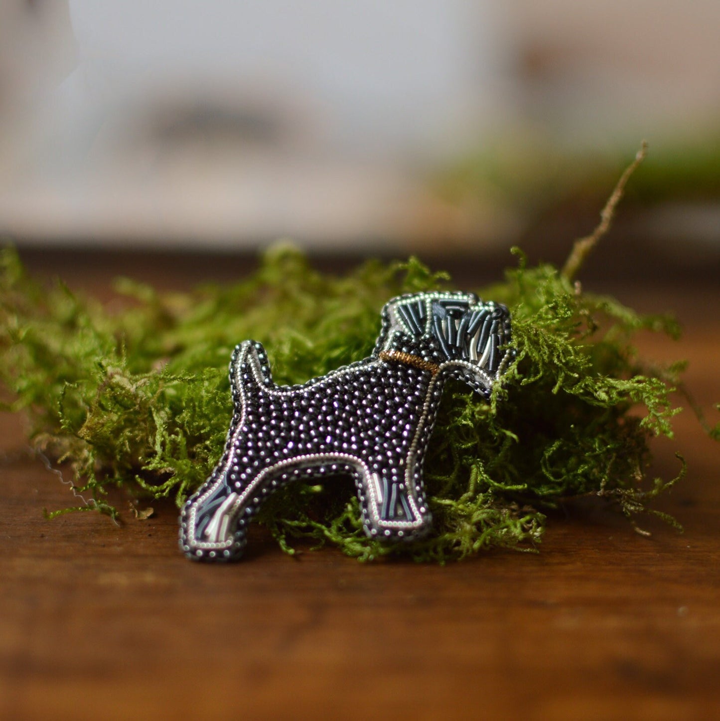 Black Schnauzer Brooch