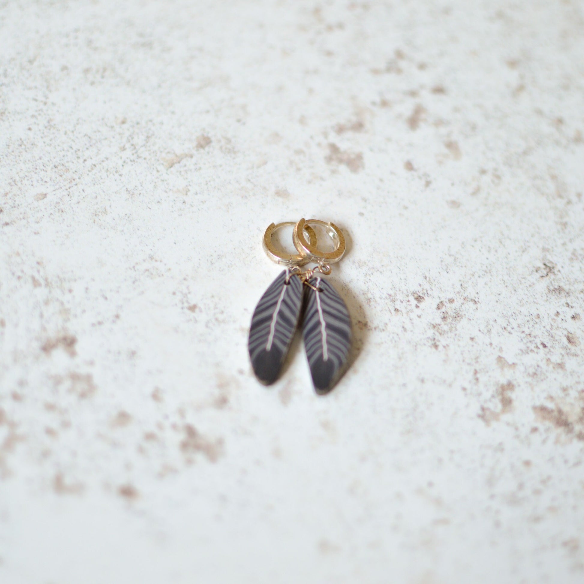 Black Feather Earrings