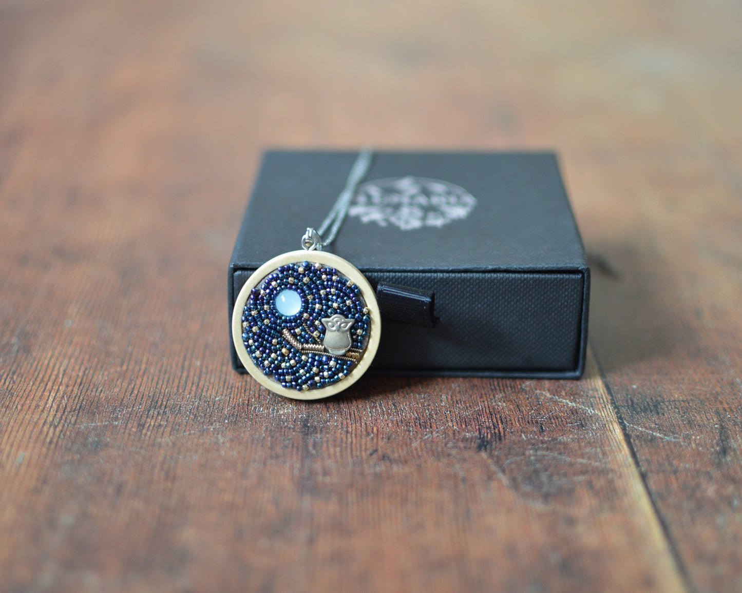 Night Owl Sitting on a Branch Necklace