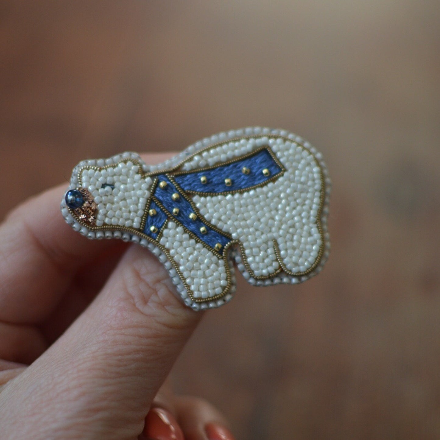 Polar Bear Brooch