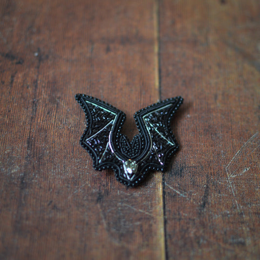 Goldwork Bat Brooch