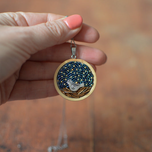 Bird in a Nest Necklace
