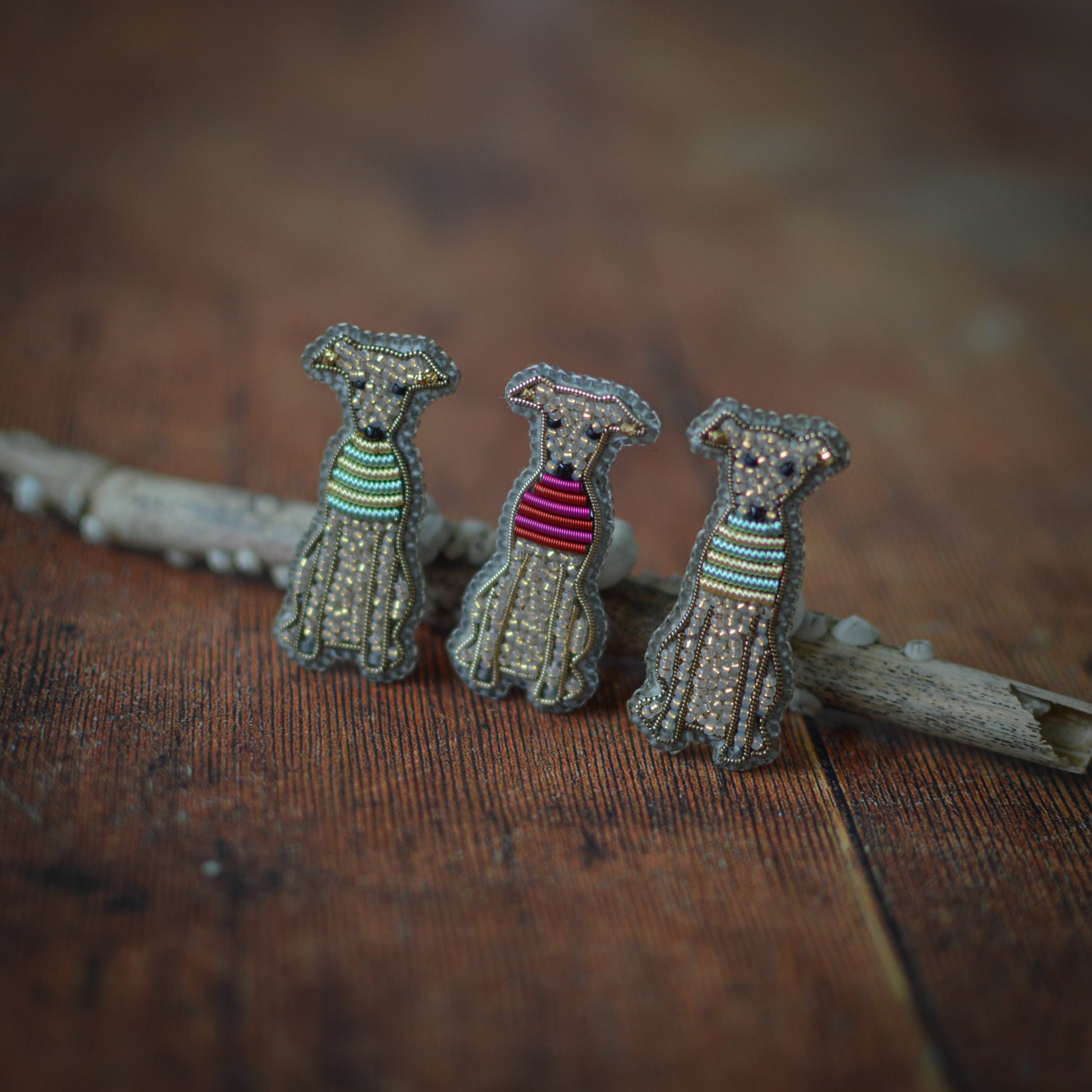 Brooches Whippets in Jumpers