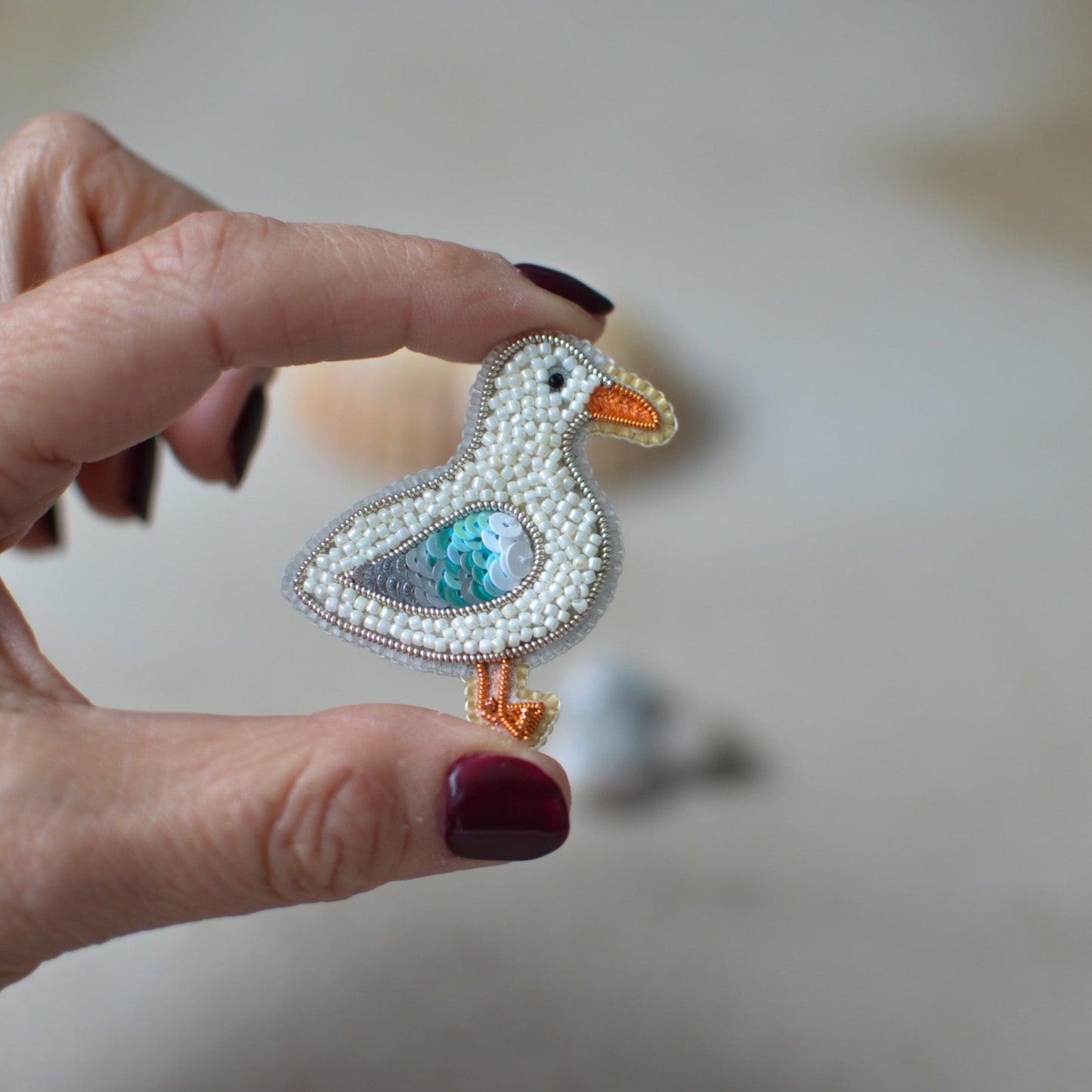 Seagull Brooch